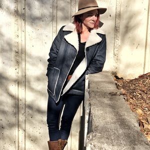 Sherpa Denim Jacket Vintage